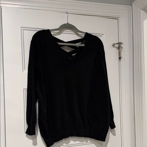 Black V-Neck Sweater
